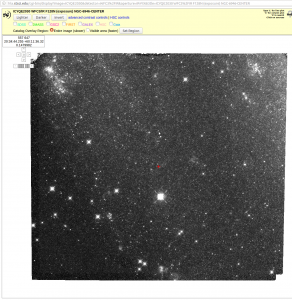 HST-Aufnahme von 2016 zeigt den Vorläuferstern der SN2017eaw (Pfeil).