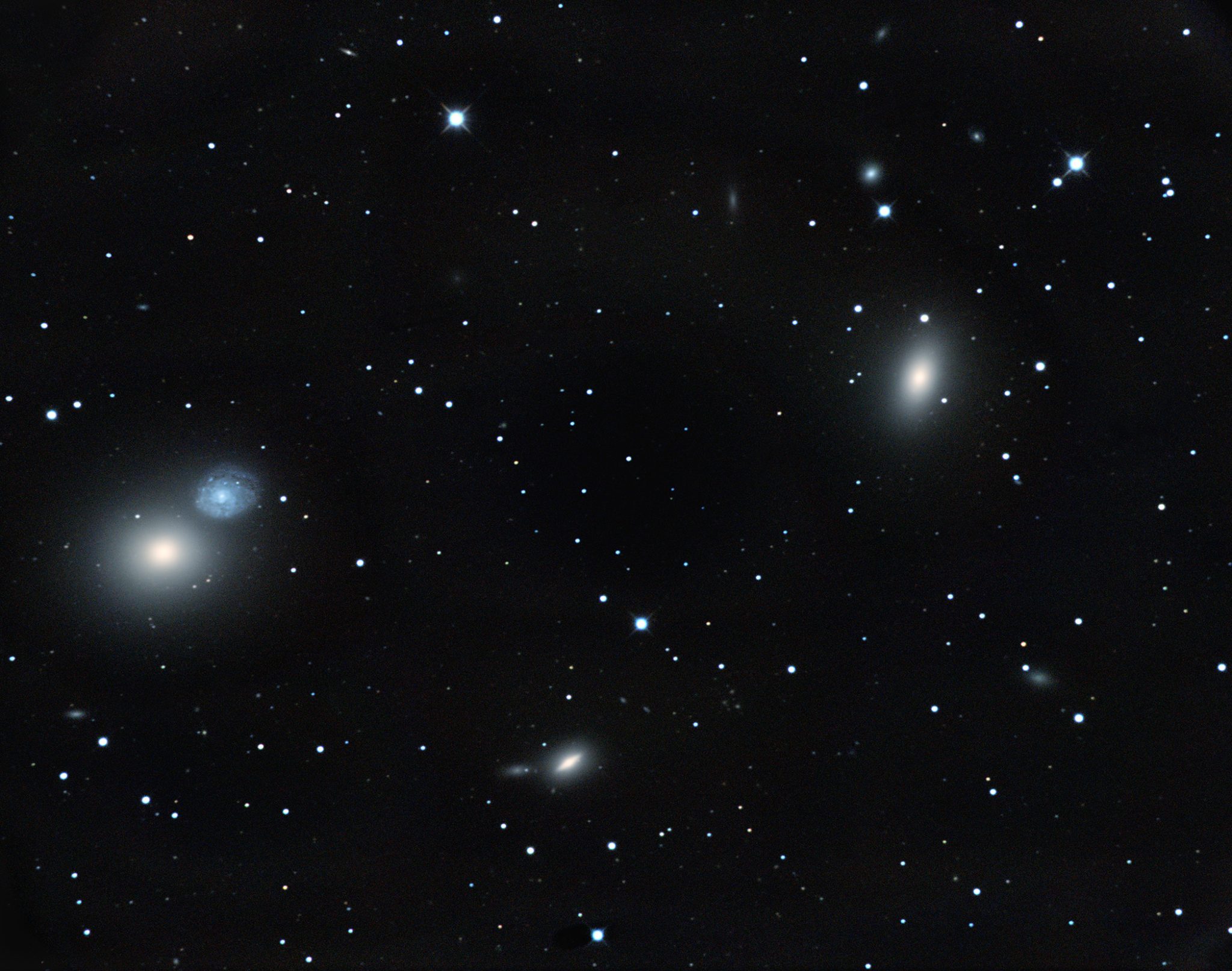 M85HCC1, M60UCD1 und M59UCD3 Stars and Telescopes